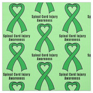 Spinal Cord Injury Heart Ribbon of Hope Fabric