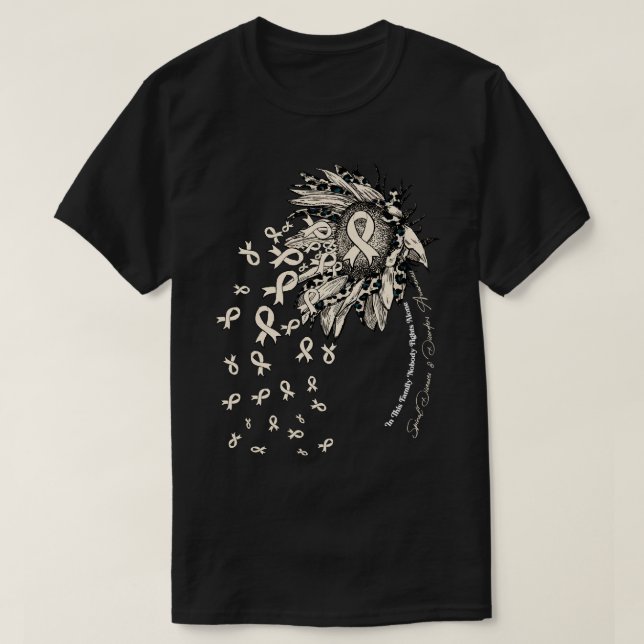 Spinal Diseases Disorders Awareness sunflower nobo T-Shirt (Design Front)