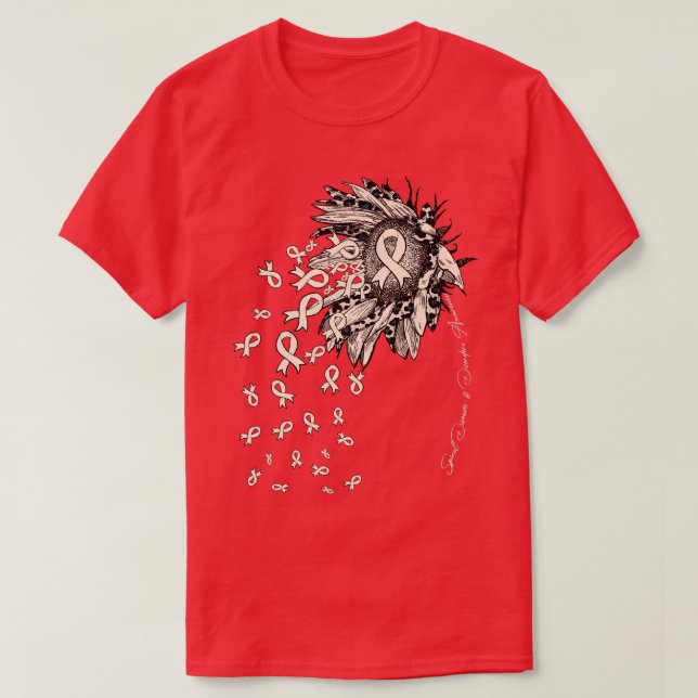 Spinal Diseases Disorders Awareness Sunflower ribb T-Shirt (Design Front)