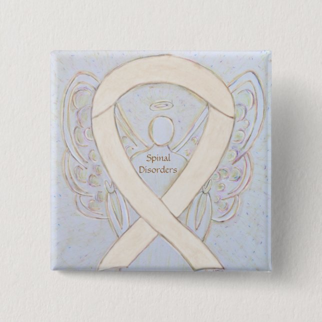 Spinal Disorders Awareness Ribbon Angel Pins (Front)