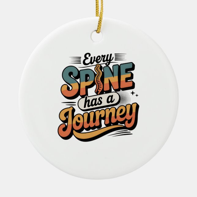 Spine Care Journey and Body Alignment Ceramic Tree Decoration (Front)