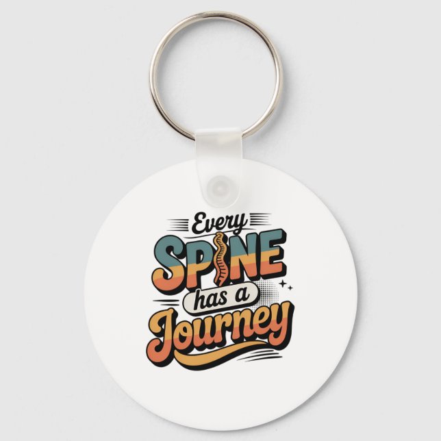 Spine Care Journey and Body Alignment Key Ring (Front)