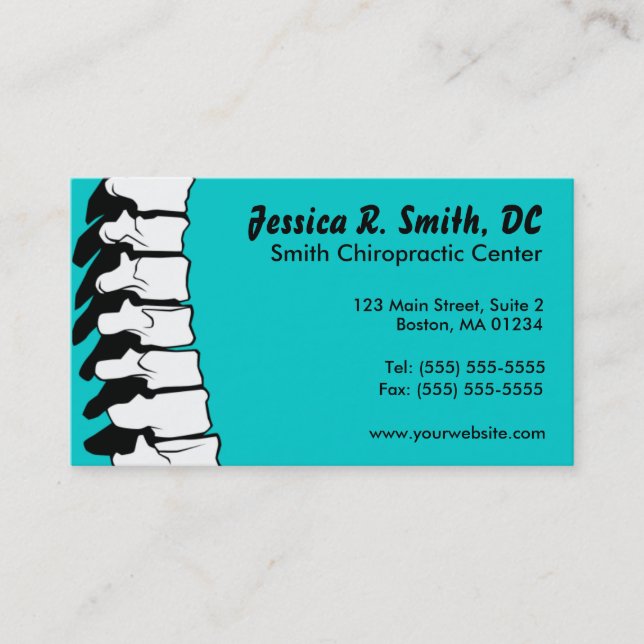 Spine Chiropractic Business Cards (Front)