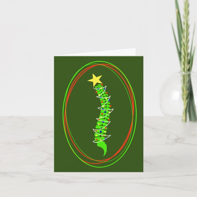 Spine Christmas Tree Christmas Card (Front)