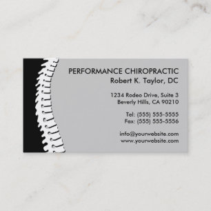 Spine Cutout Chiropractic Business Cards