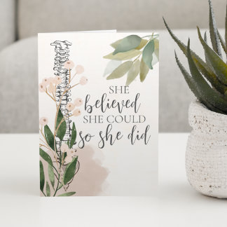 Spine Floral Graduation Card, Graduation Card, Card