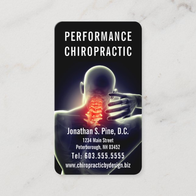 Spine Graphic (Neck Pain) Chiropractic Appointment (Front)