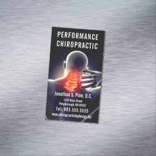 Spine Graphic (Neck Pain) Chiropractic Magnetic Business Card