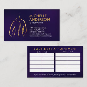 Spine Health - Chiropractic Appointment   Business Business Card