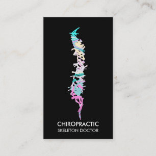 Spine vertebrae orthopaedic doctor chropractic business card