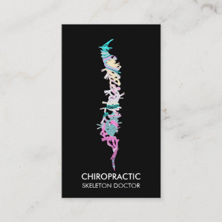 Spine vertebrae orthopaedic doctor chropractic business card