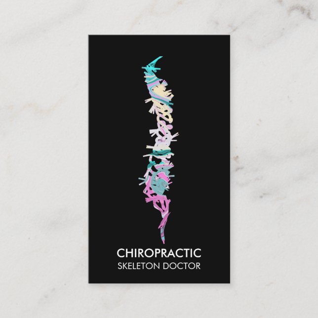 Spine vertebrae orthopaedic doctor chropractic business card (Front)