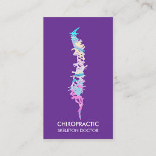 Spine vertebrae orthopaedic doctor purple business card