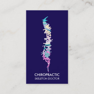 Spine vertebrae orthopedic doctor navy business card