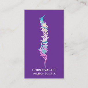 Spine vertebrae orthopedic doctor purple business card