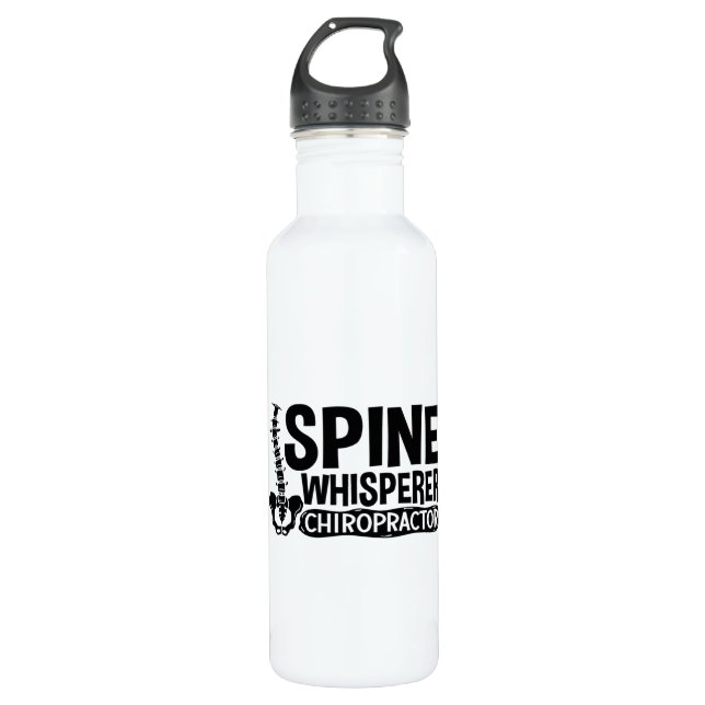 Spine Whisperer Chiropractic Chiropractor Chiro 710 Ml Water Bottle (Front)