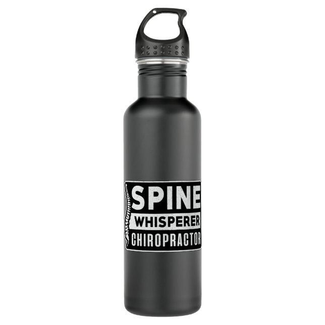Spine Whisperer Chiropractor Chiro Chiropractic 710 Ml Water Bottle (Front)
