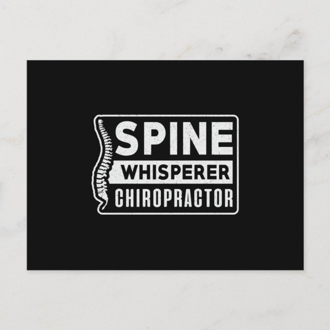 Spine Whisperer Chiropractor Chiro Chiropractic Postcard (Front)