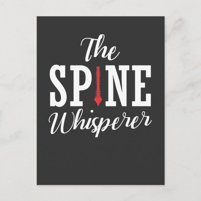 Spine Whisperer Chiropractor Funny Orthopaedic Postcard (Front)