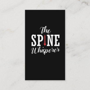 Spine Whisperer Chiropractor Funny Orthopedic Business Card