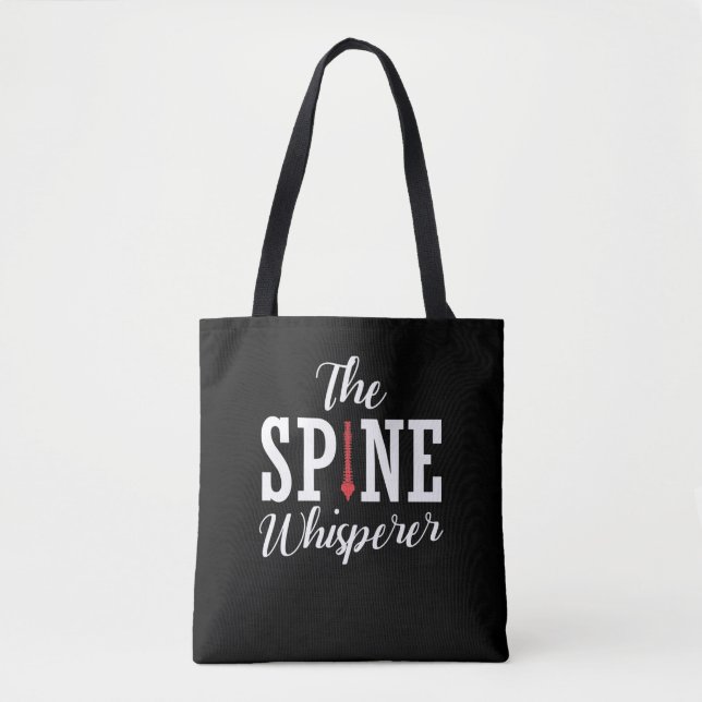 Spine Whisperer Chiropractor Funny Orthopedic Tote Bag (Front)