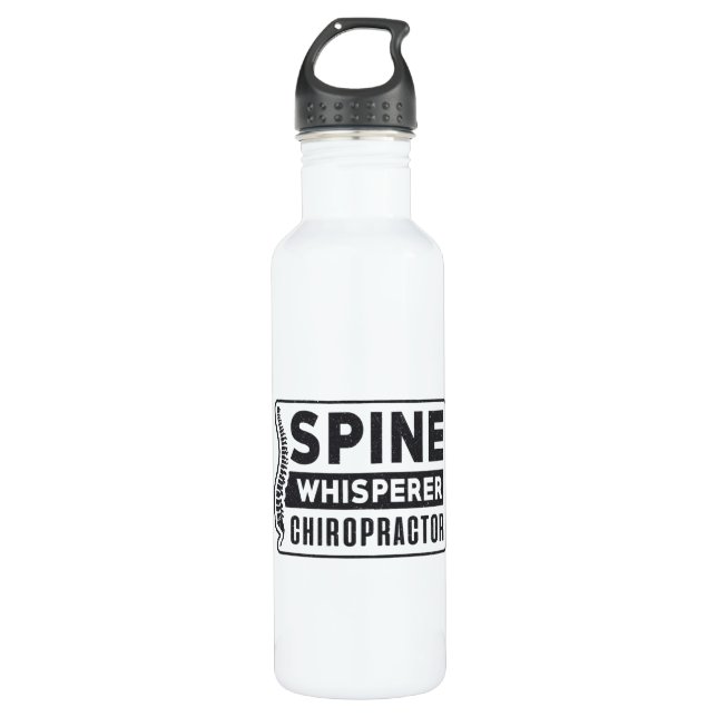 Spine Whisperer Chiropractor Therapy Chiropractic 710 Ml Water Bottle (Front)