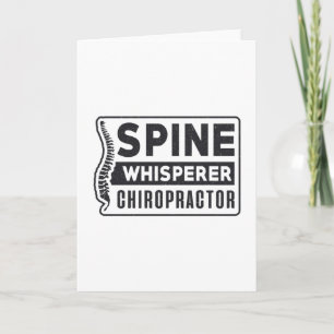 Spine Whisperer Chiropractor Therapy Chiropractic Card