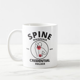 Spine whisperer credential holder coffee mug