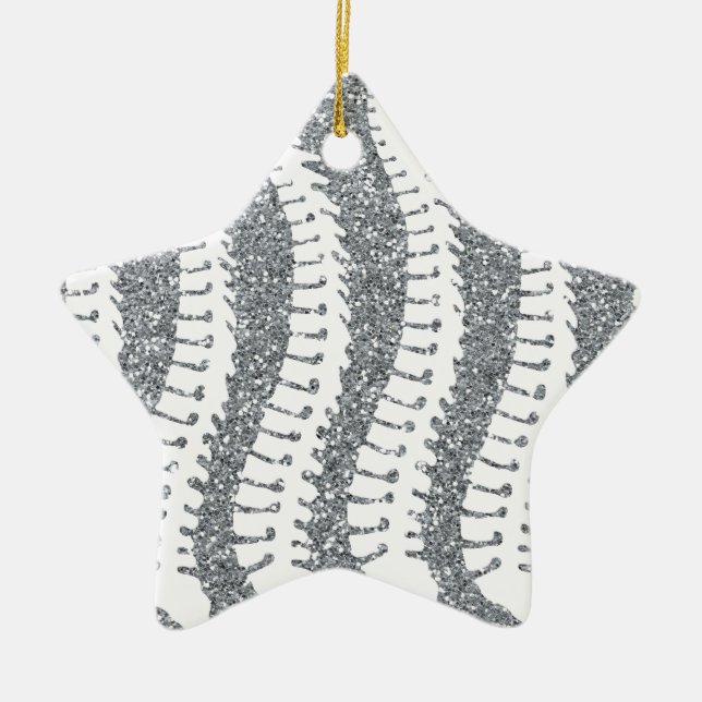 Spines and FAUX Glitter Star Ornament (Front)