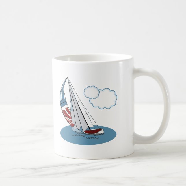 Spinnaker in the Wind Coffee Mug (Right)