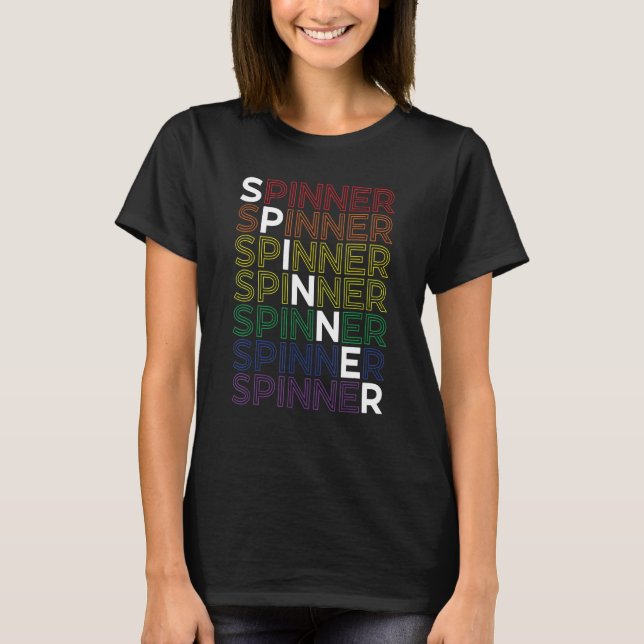 Spinner Handspinner & Drop Spindle Lover T-Shirt (Front)