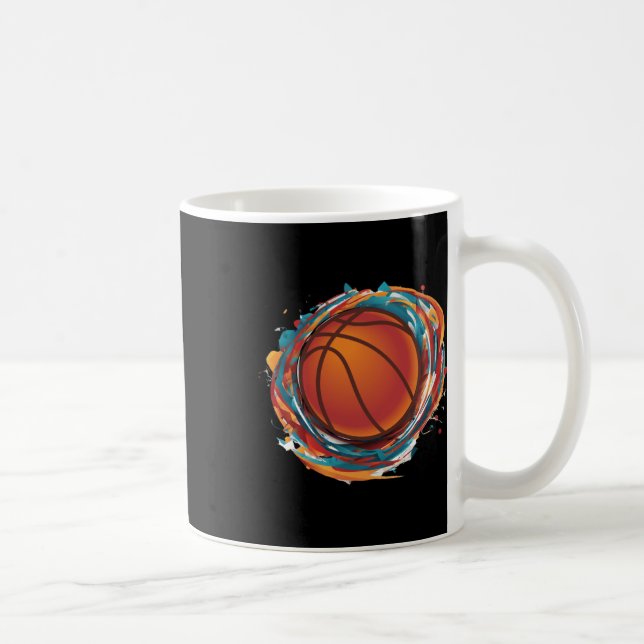 Spinning Basketball Ball  Coffee Mug (Right)