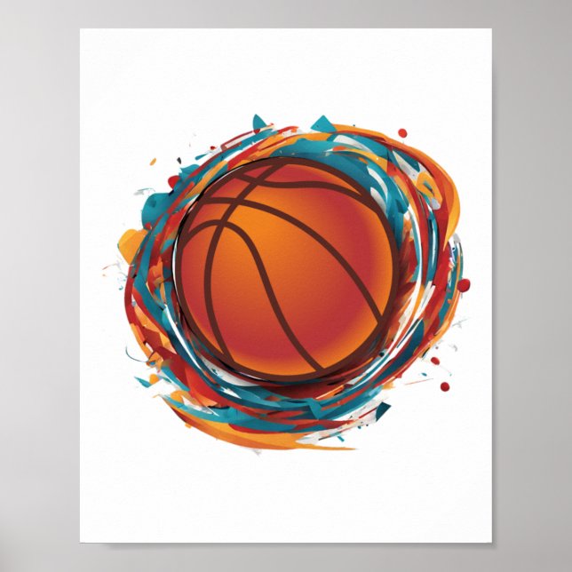 Spinning Basketball Ball  Poster (Front)