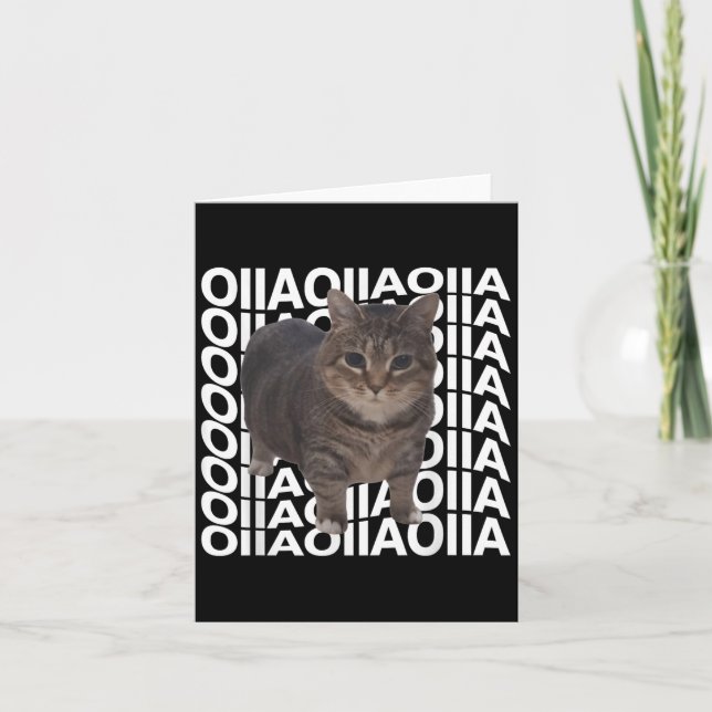 Spinning Cat Meme Oiiaoiia Silly Cat Meme Cat Love Card (Front)