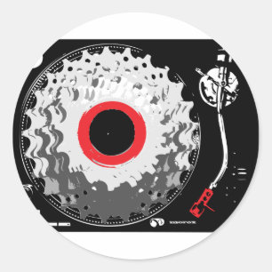 Spinning Cogs Classic Round Sticker