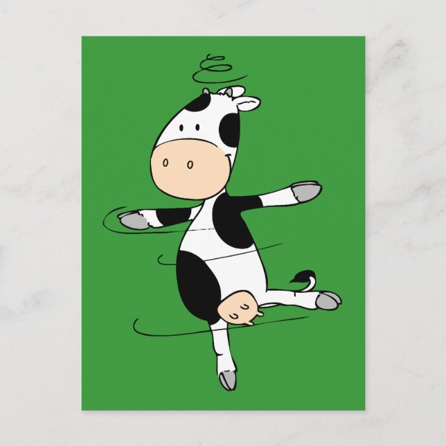 Spinning cow (mooviestars) postcard (Front)
