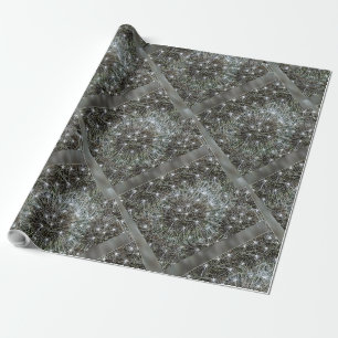 Spinning dandelion puff wrapping paper