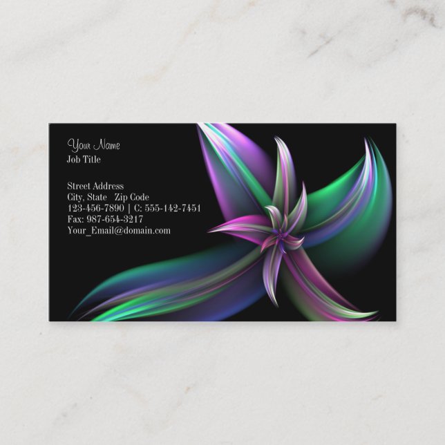 Spinning Flower Business Card (Front)