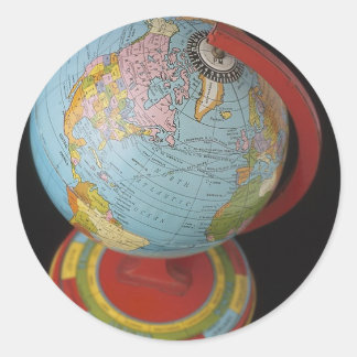 Spinning Globe Classic Round Sticker