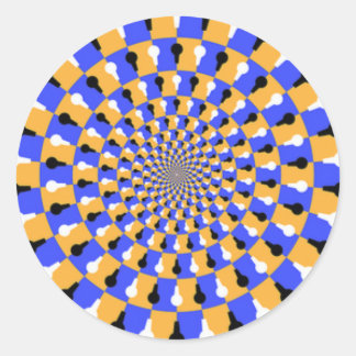 Spinning Illusion Classic Round Sticker