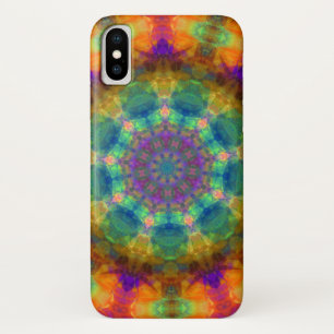 Spinning Kaleidoscope Rainbow iPhone X Case