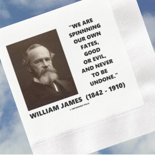 Spinning Our Own Fates Good Or Evil James Quote Napkin
