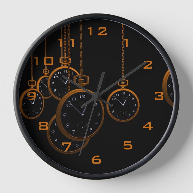 Spinning Pocket Watches Wall Clock (Front)