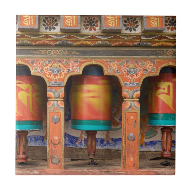 Spinning Prayer Wheels Tile (Front)