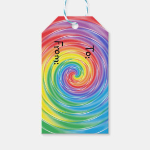 Spinning Rainbow Gift Tags