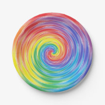 Spinning Rainbow Paper Plates