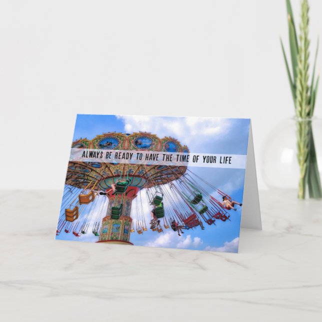 SPINNING SEATS Greeting Card (Front)