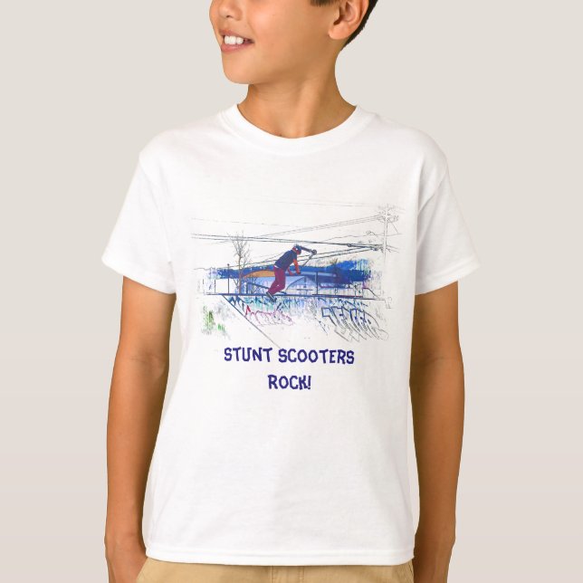 Spinning the Deck - Stunt Scooter T-Shirt (Front)