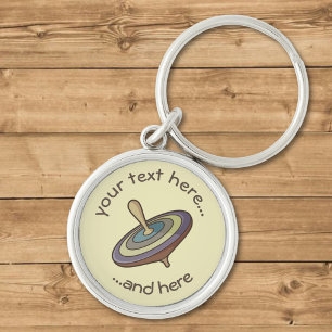 Spinning Top Key Ring