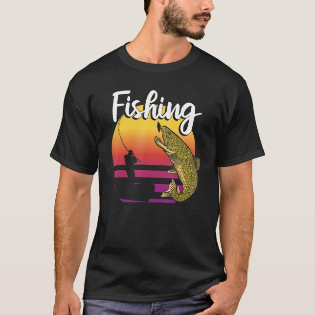 Spinning Trout Fishing T-Shirt (Front)